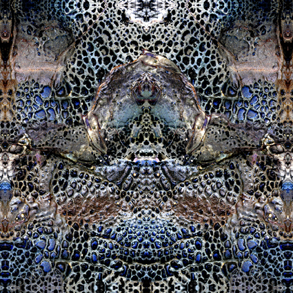 Blue ... image created from original photographs of rockpools